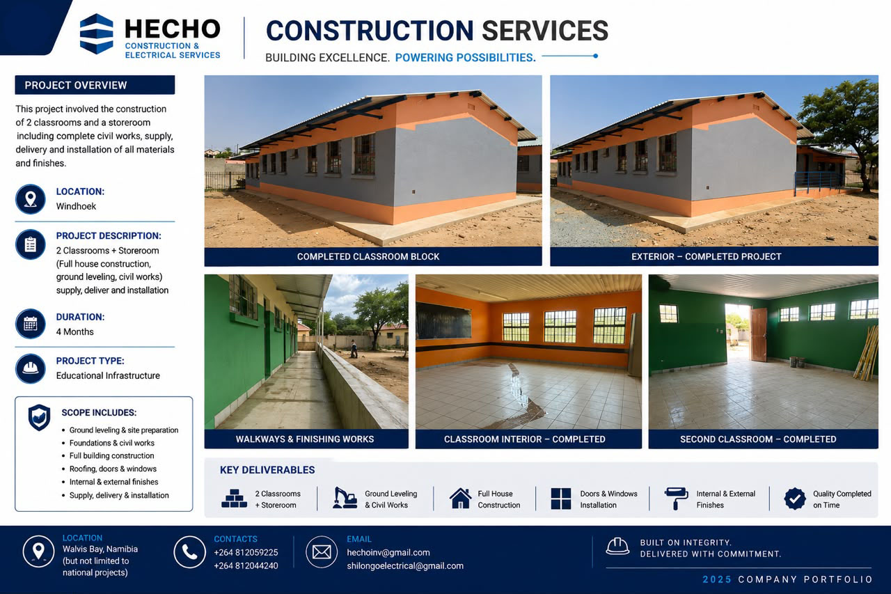 2 Classrooms + Storeroom
