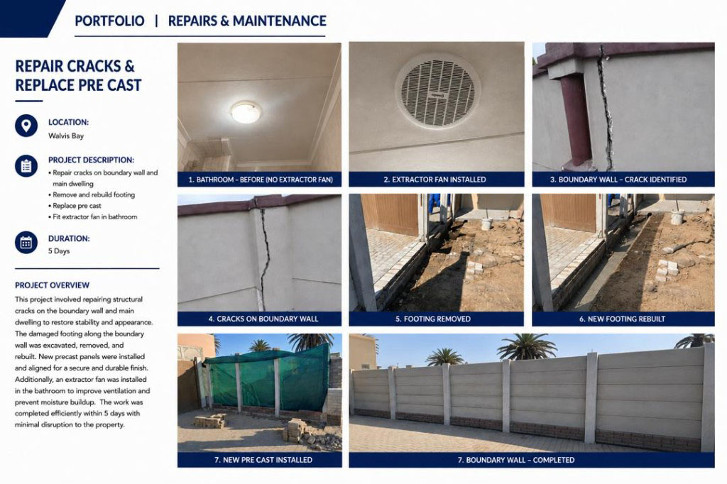 Boundary Wall Repair & Precast Replace